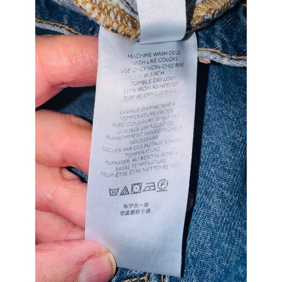 We The Free People Wide Leg Baggy Distressed Flare Jeans Sz 27 Boho Hippie 70s - Picture 5 of 10